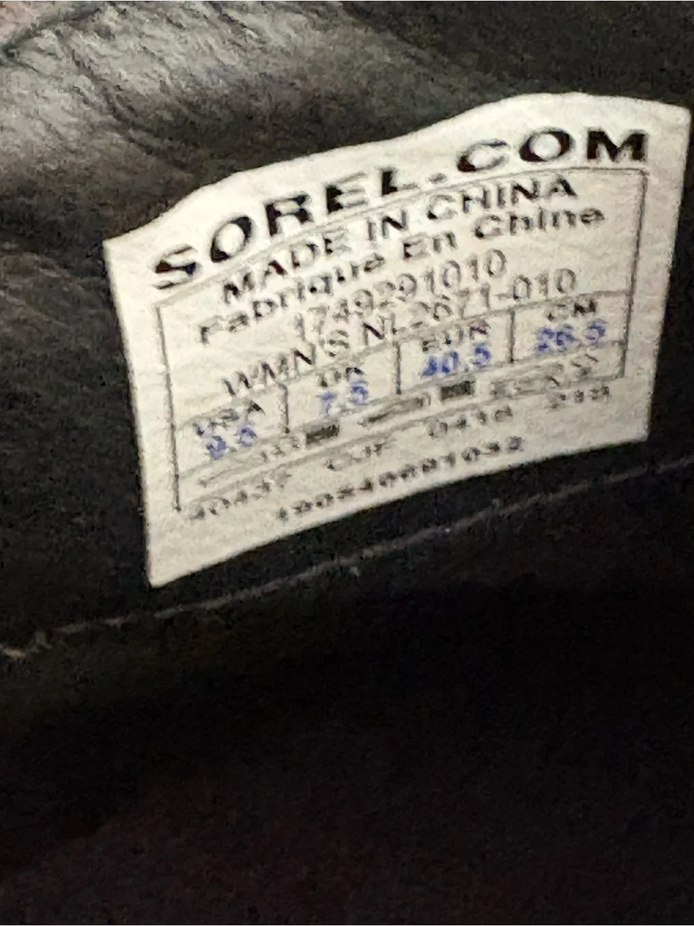 SOREL Emelie Chelsea Waterproof Boots Sz 9.5 Black Leather